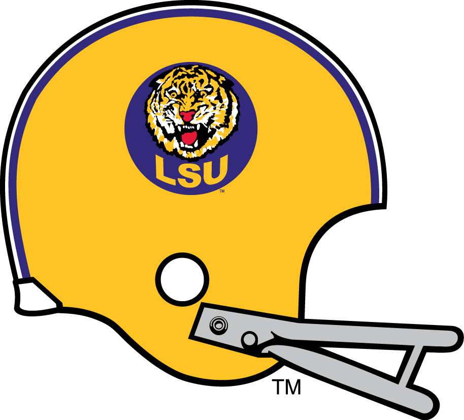 LSU Tigers 1972-1976 Helmet Logo iron on transfers for clothing